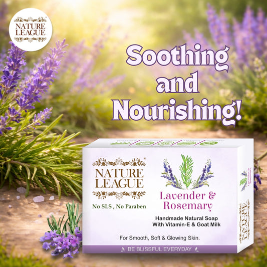 LAVENDER & ROSEMARY Natural Skin Nourishing Handmade Soap