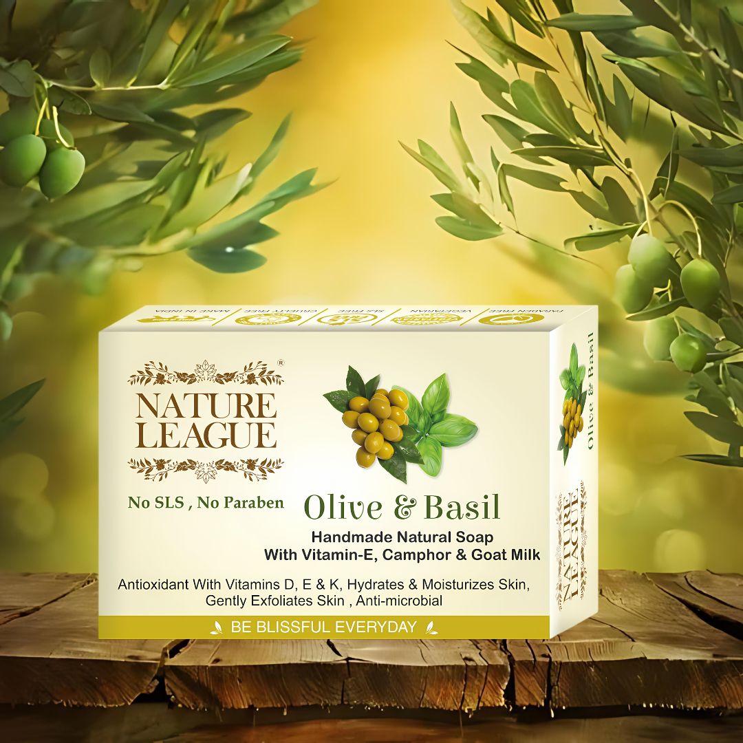 OLIVE & BASIL Natural Skin Nourishing Handmade Soap