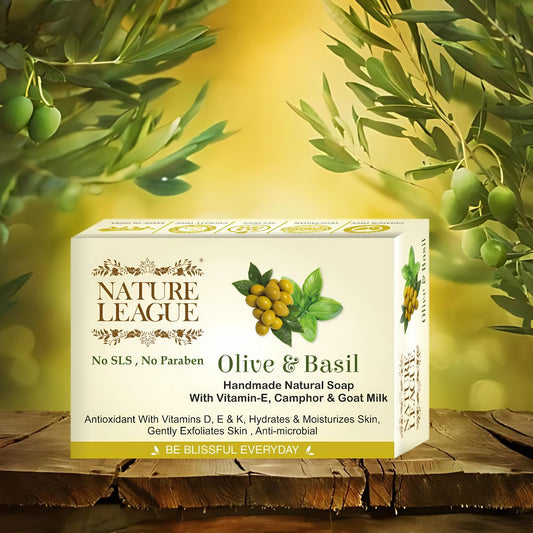 OLIVE & BASIL Natural Skin Nourishing Handmade Soap