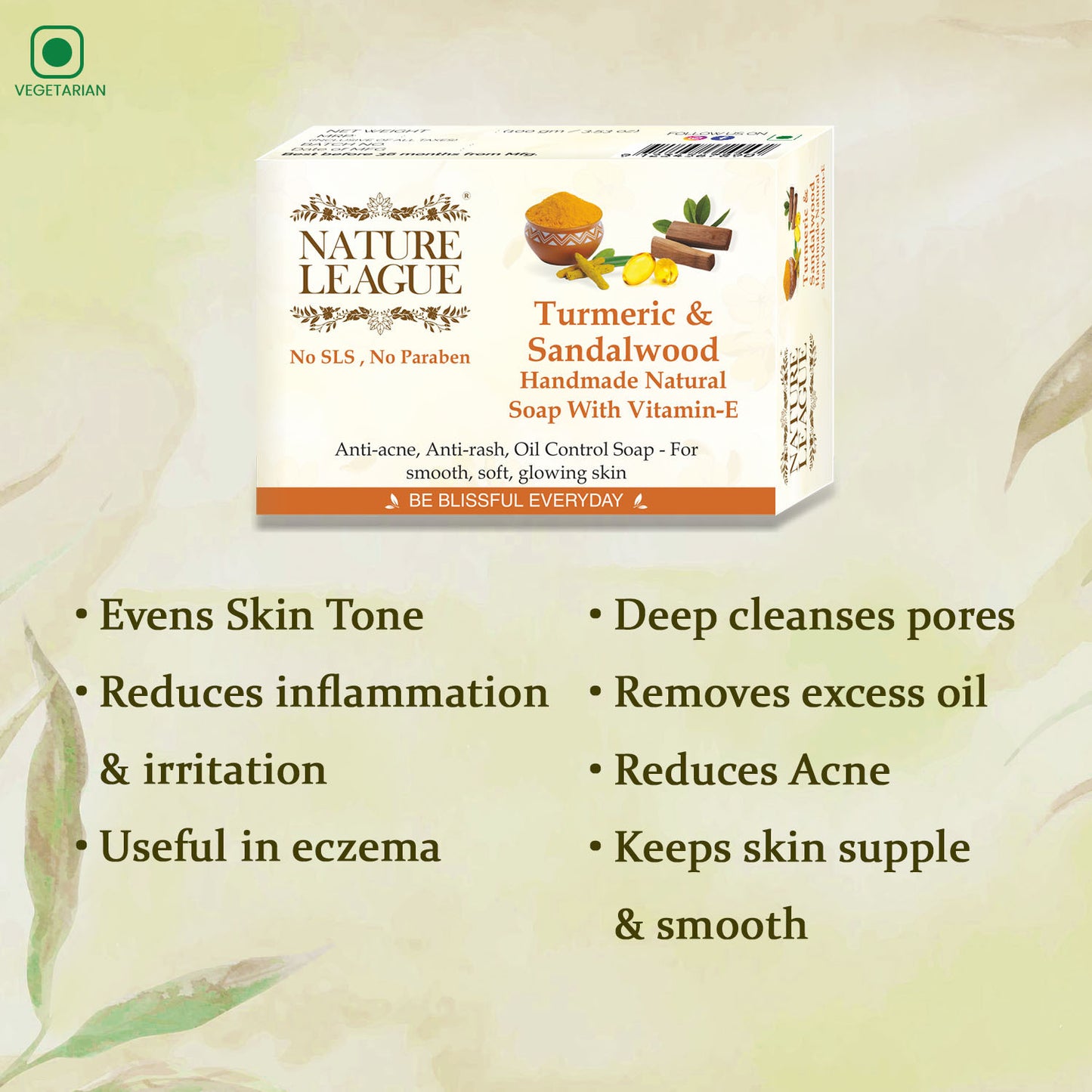 TURMERIC & SANDALWOOD Natural Skin Nourishing Handmade Soap