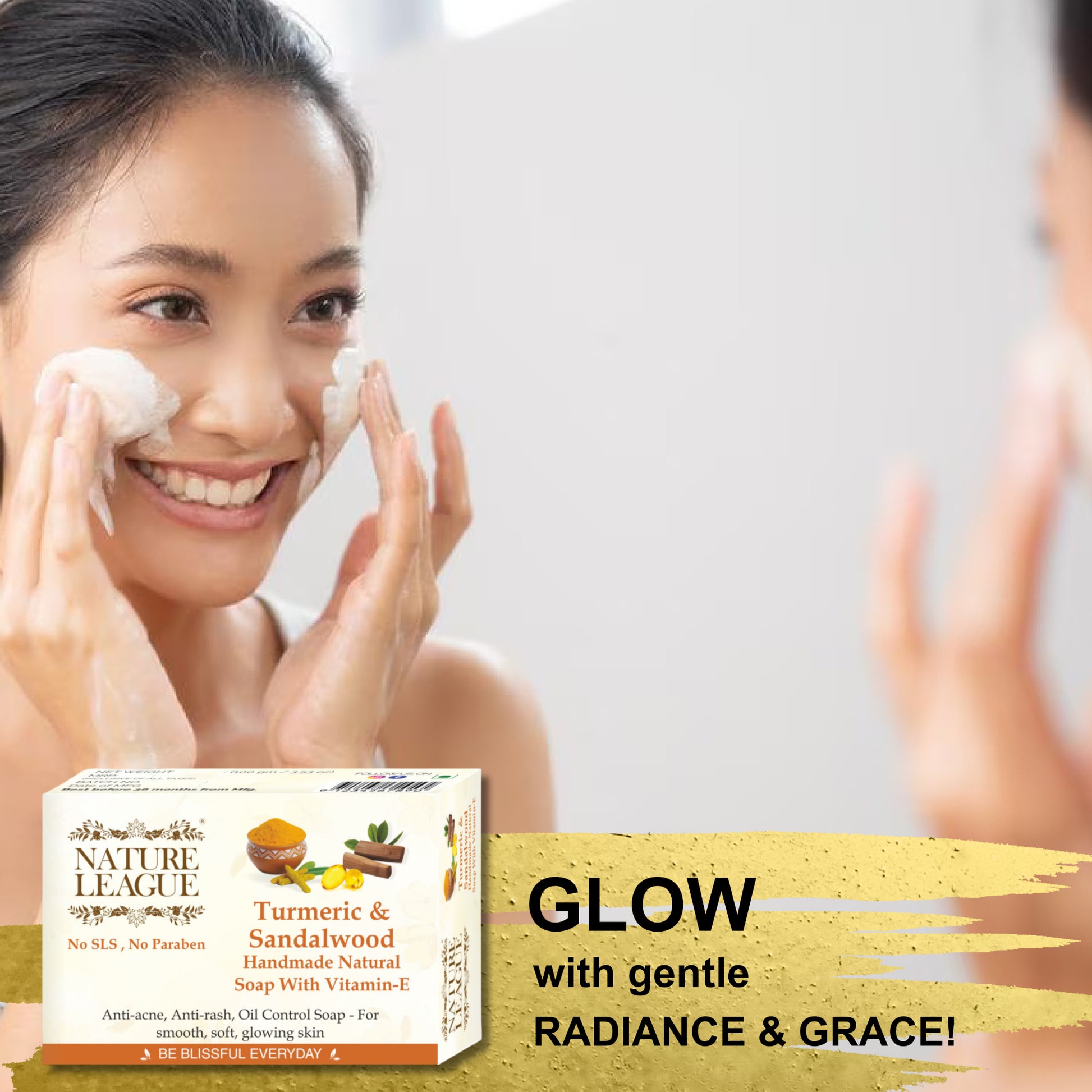 TURMERIC & SANDALWOOD Natural Skin Nourishing Handmade Soap