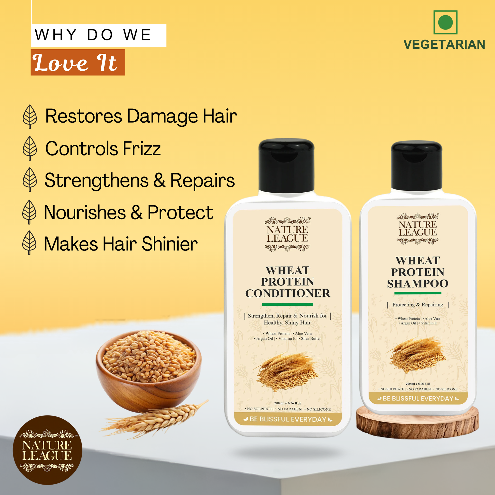 WHEAT PROTEIN, Protecting & Damage Repairing Shampoo