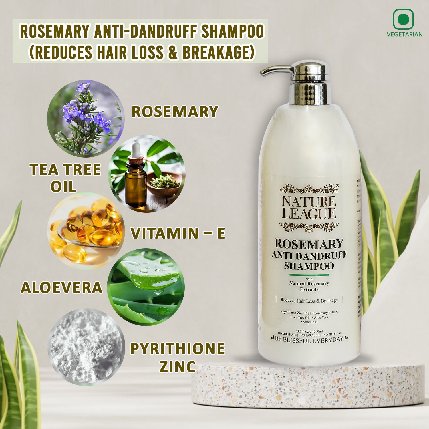 ROSEMARY Anti-Dandruff & Anti-Hair Fall Shampoo