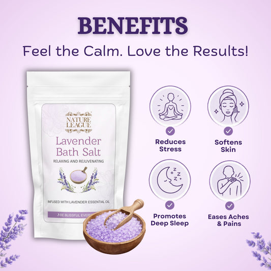 Lavender Bath Salt & Soap Combo (Pack of 3)