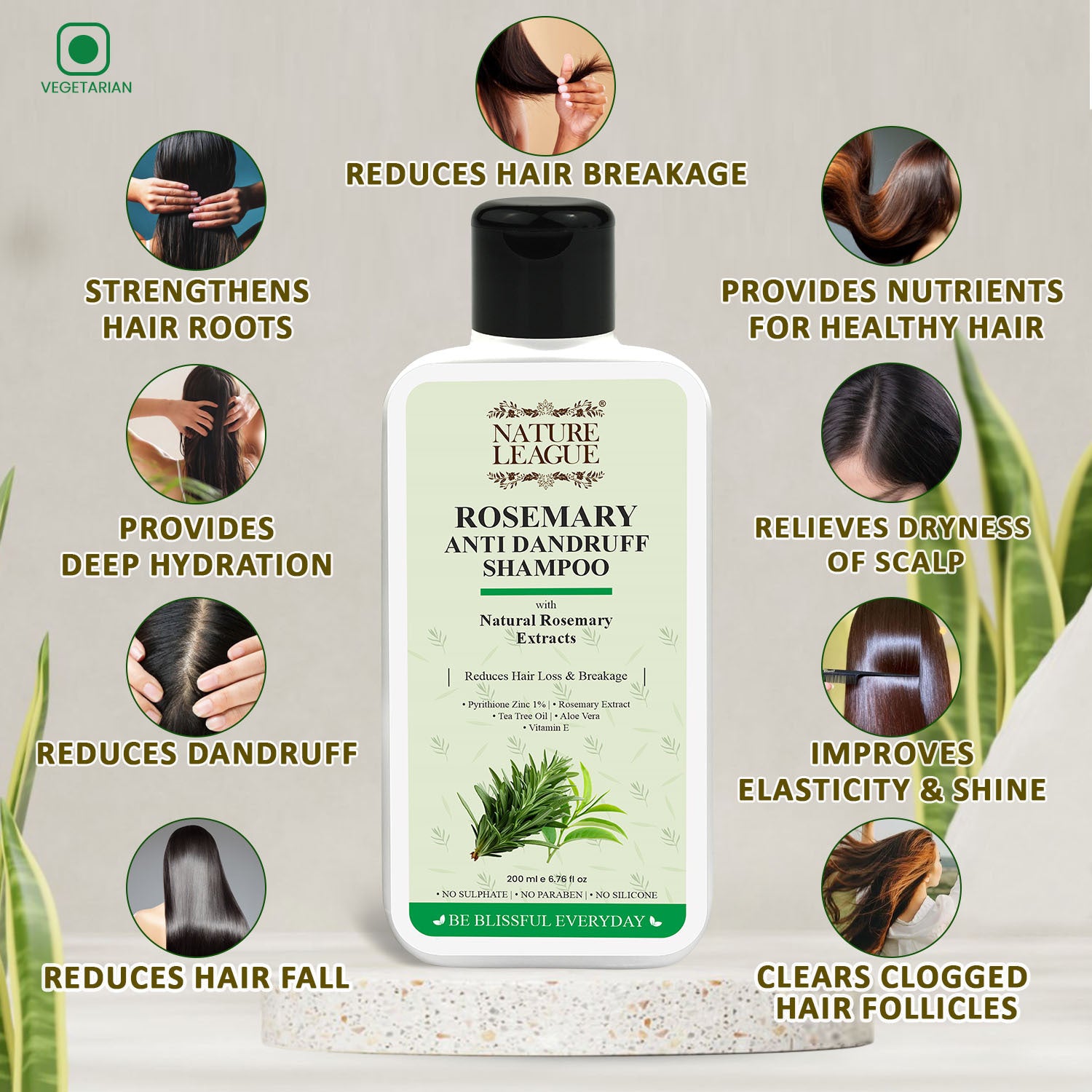 ROSEMARY Anti-Dandruff & Anti-Hair Fall Shampoo