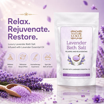 LAVENDER BATH SALT for Stress Relief & Deep Relaxation