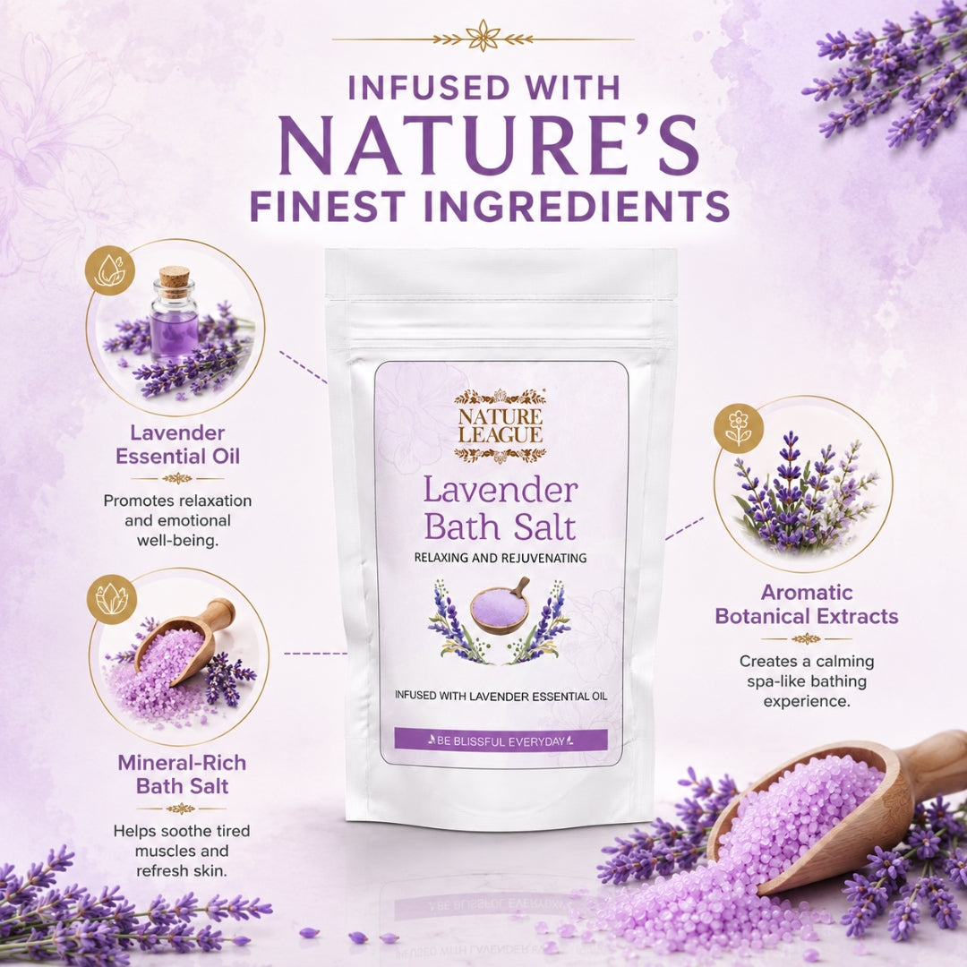 LAVENDER BATH SALT for Stress Relief & Deep Relaxation