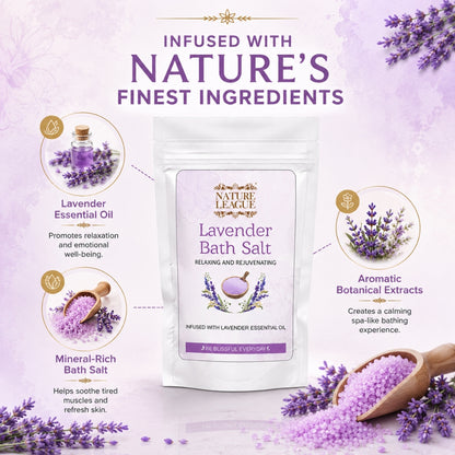 LAVENDER BATH SALT for Stress Relief & Deep Relaxation