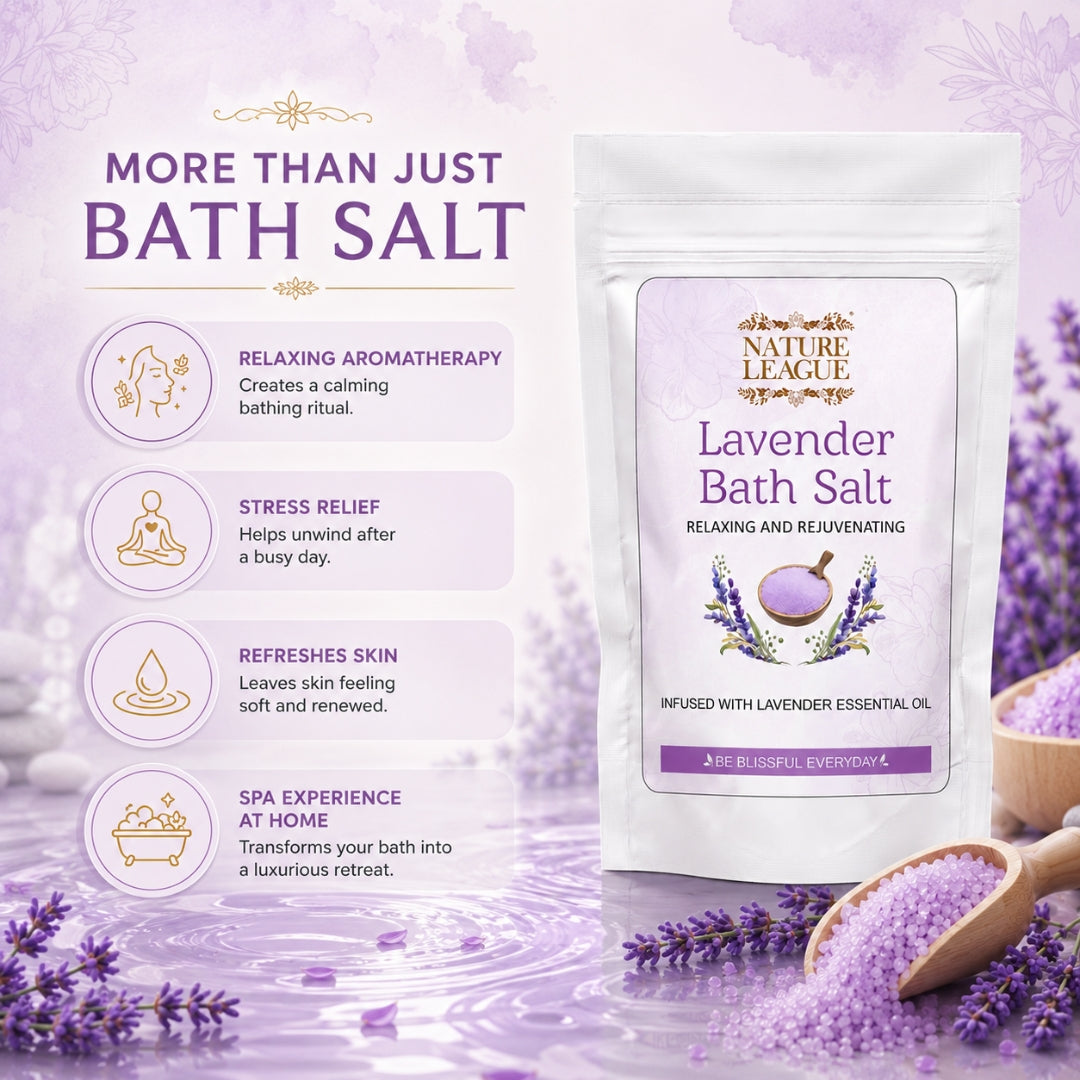 LAVENDER BATH SALT for Stress Relief & Deep Relaxation