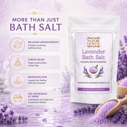 LAVENDER BATH SALT for Stress Relief & Deep Relaxation