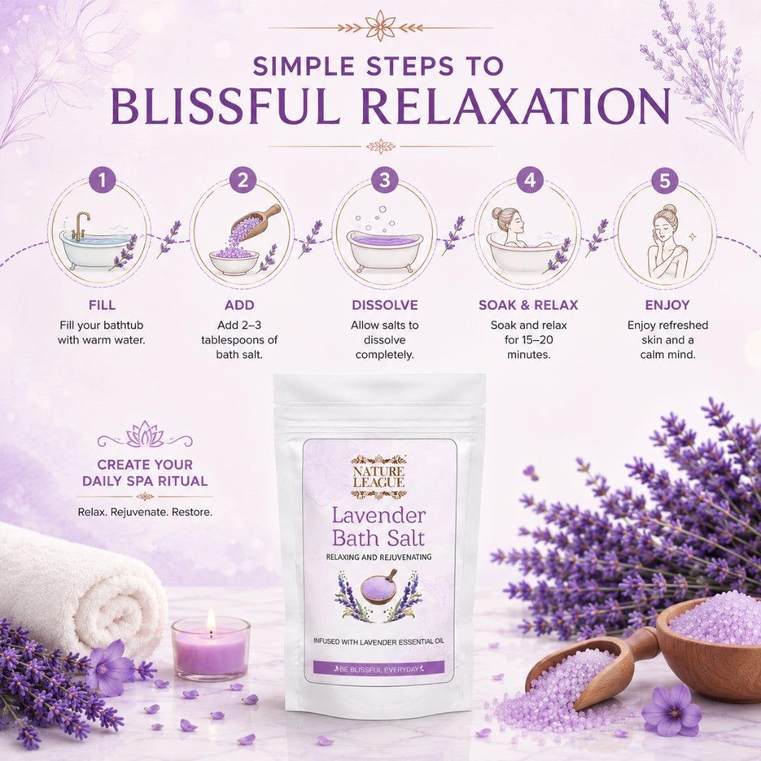 LAVENDER BATH SALT for Stress Relief & Deep Relaxation