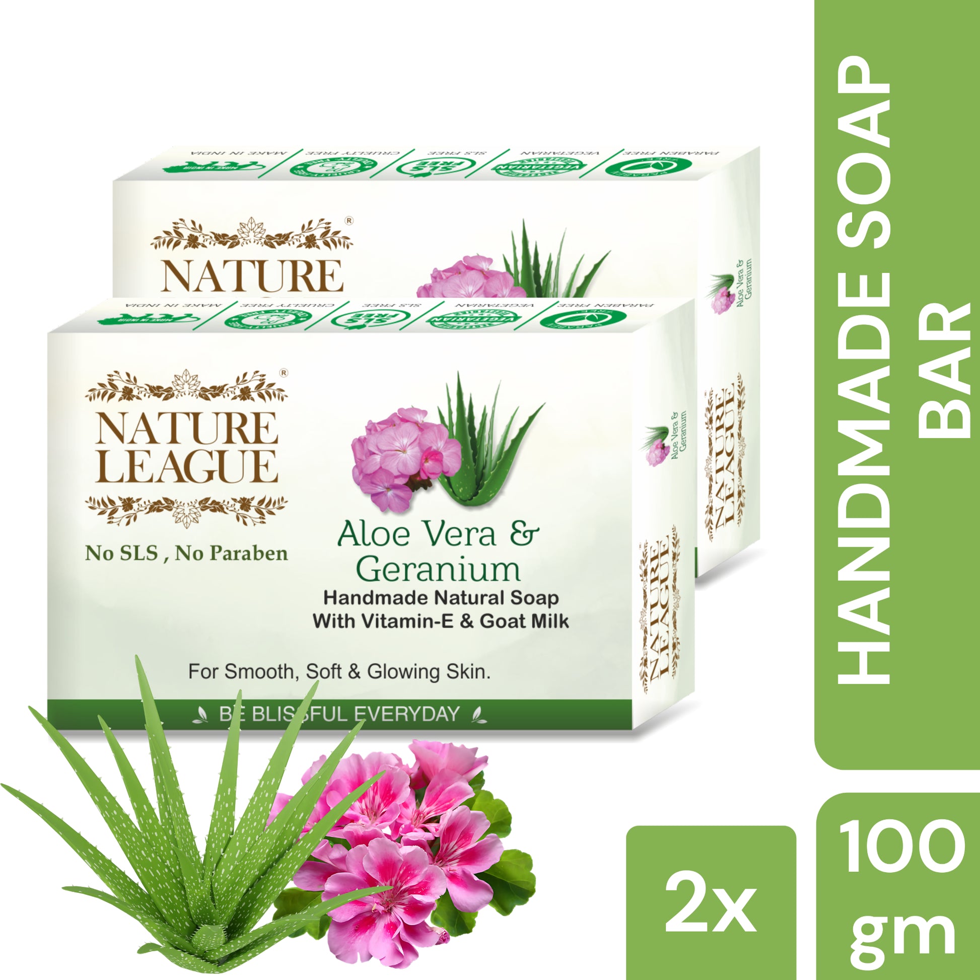 ALOEVERA & GERANIUM Natural Skin Nourishing Handmade Soap