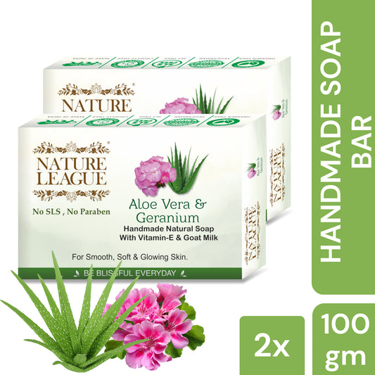 ALOEVERA & GERANIUM Natural Skin Nourishing Handmade Soap