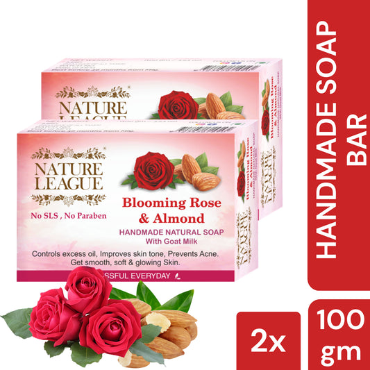 BLOOMING ROSE & ALMOND Natural Skin Nourishing Handmade Soap