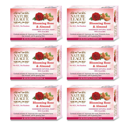 BLOOMING ROSE & ALMOND Natural Skin Nourishing Handmade Soap