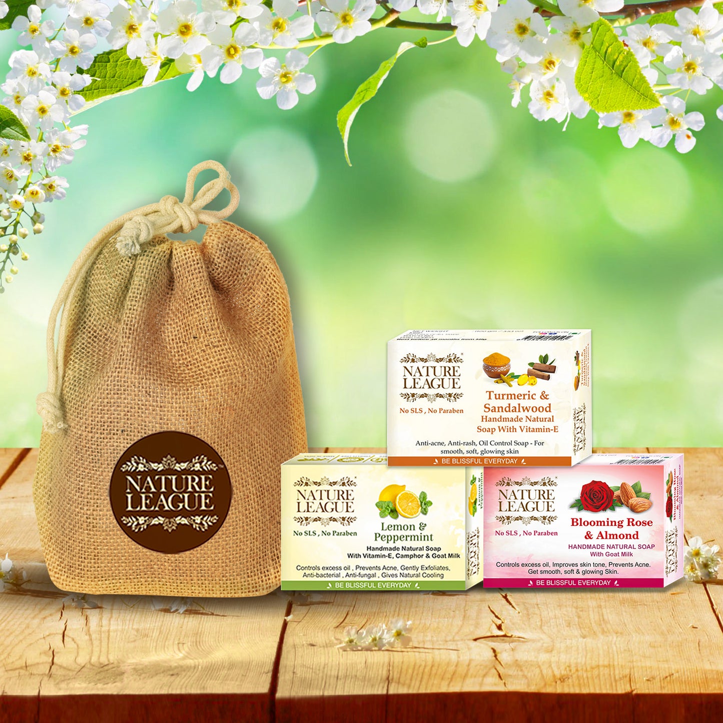 Natural Skin Nourishing Handmade Soap Combo Gift Bag