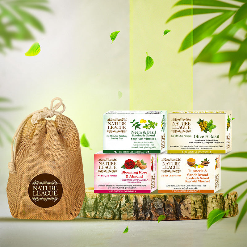 Natural Skin Nourishing Handmade Soap Combo Gift Bag