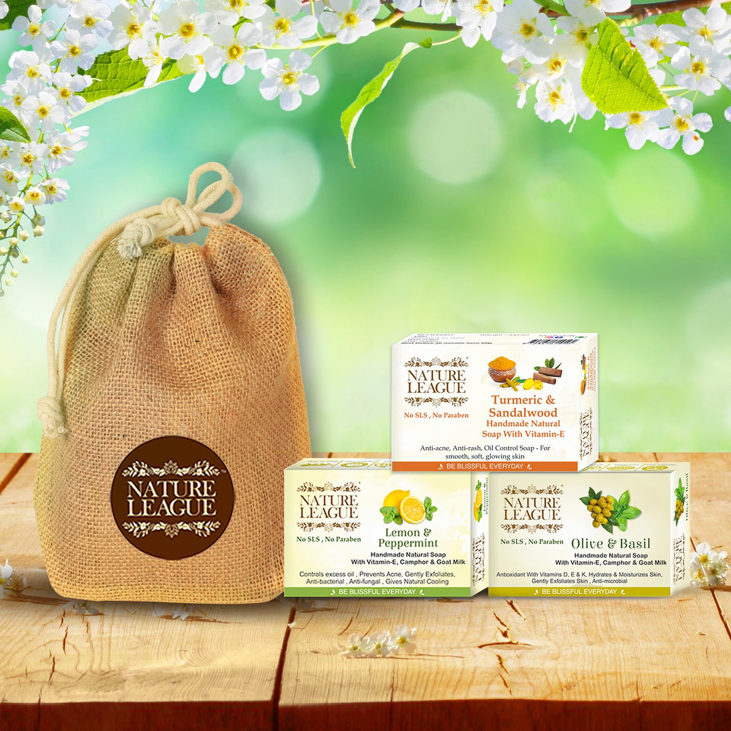 Natural Skin Nourishing Handmade Soap Combo Gift Bag