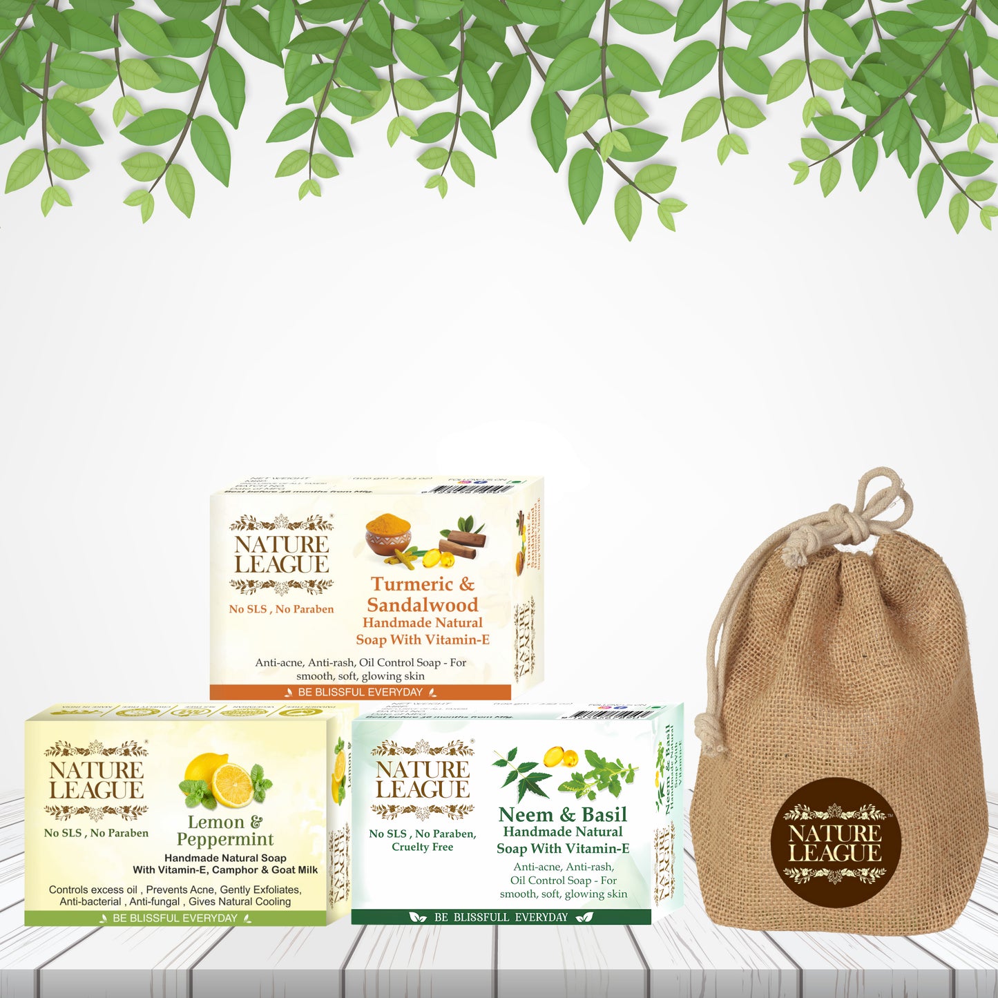 Natural Skin Nourishing Handmade Soap Combo Gift Bag