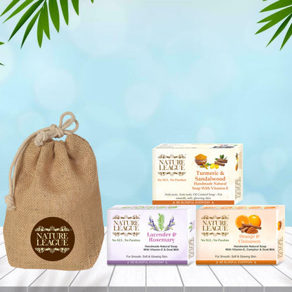 Natural Skin Nourishing Handmade Soap Combo Gift Bag