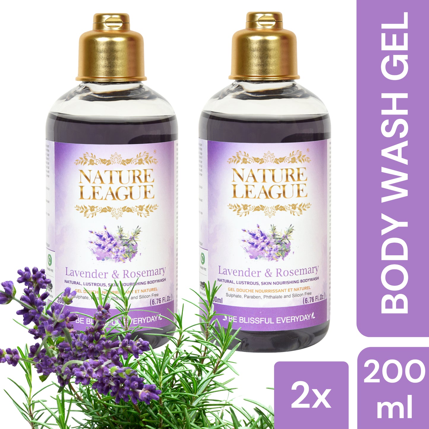 LAVENDER & ROSEMARY, Silky & Skin Nourishing Natural Body Wash