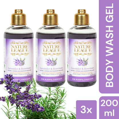 LAVENDER & ROSEMARY, Silky & Skin Nourishing Natural Body Wash