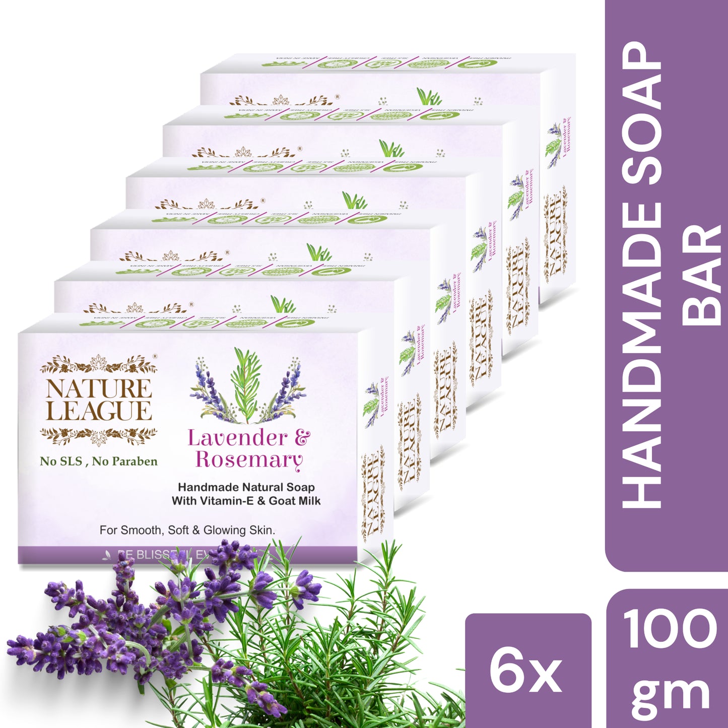 LAVENDER & ROSEMARY Natural Skin Nourishing Handmade Soap