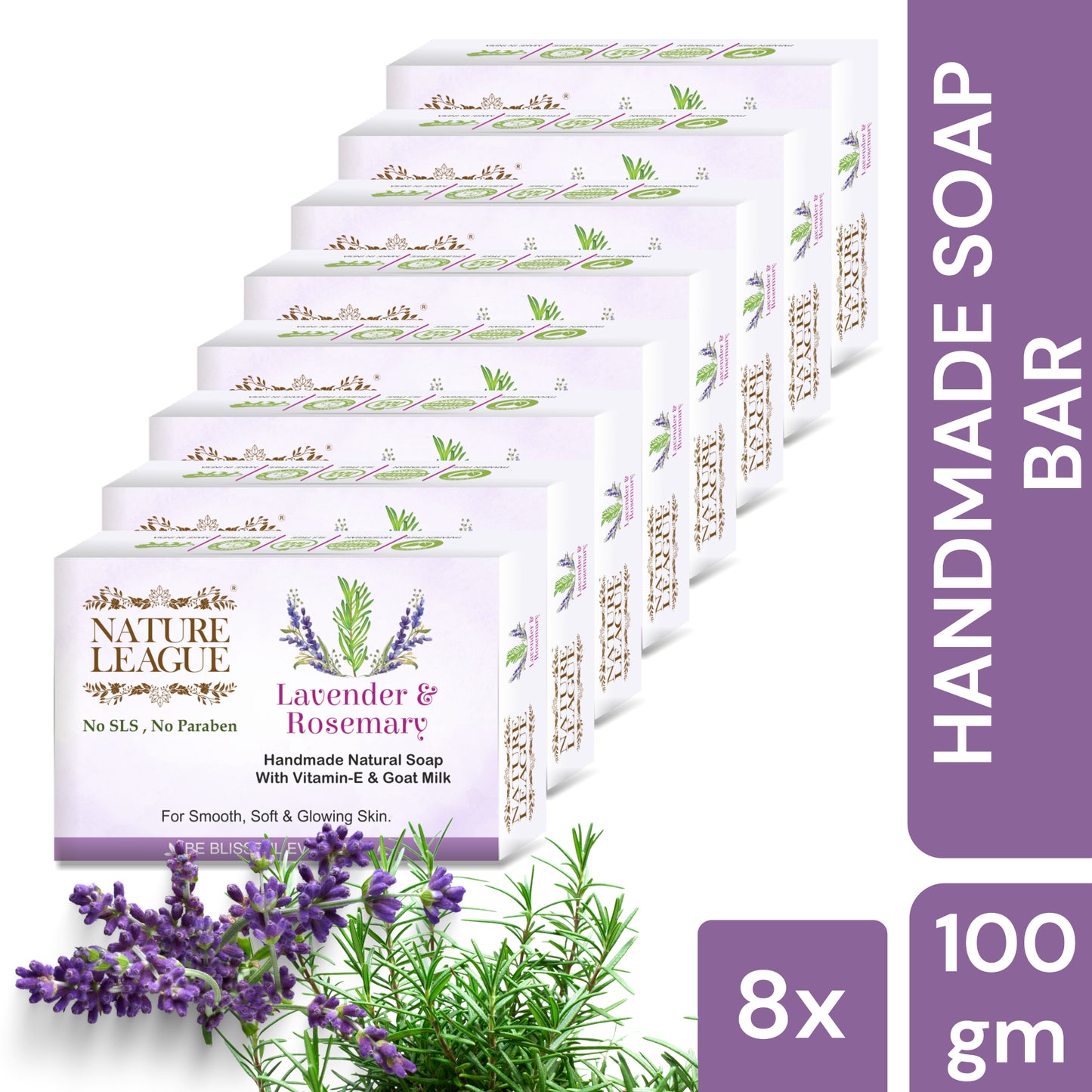 LAVENDER & ROSEMARY Natural Skin Nourishing Handmade Soap