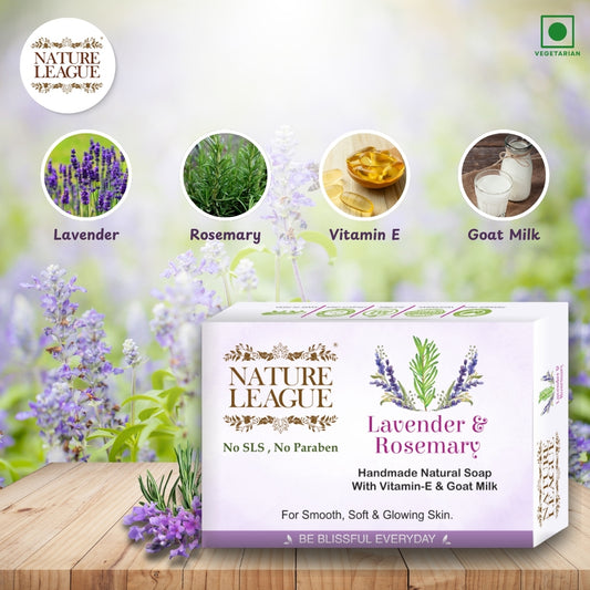 LAVENDER & ROSEMARY Natural Skin Nourishing Handmade Soap