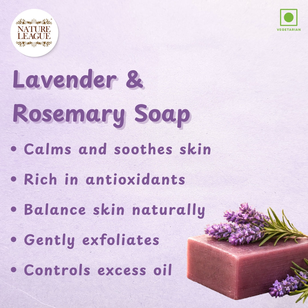 LAVENDER & ROSEMARY Natural Skin Nourishing Handmade Soap