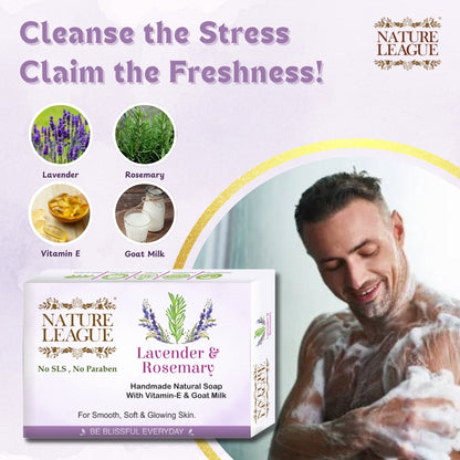 LAVENDER & ROSEMARY Natural Skin Nourishing Handmade Soap