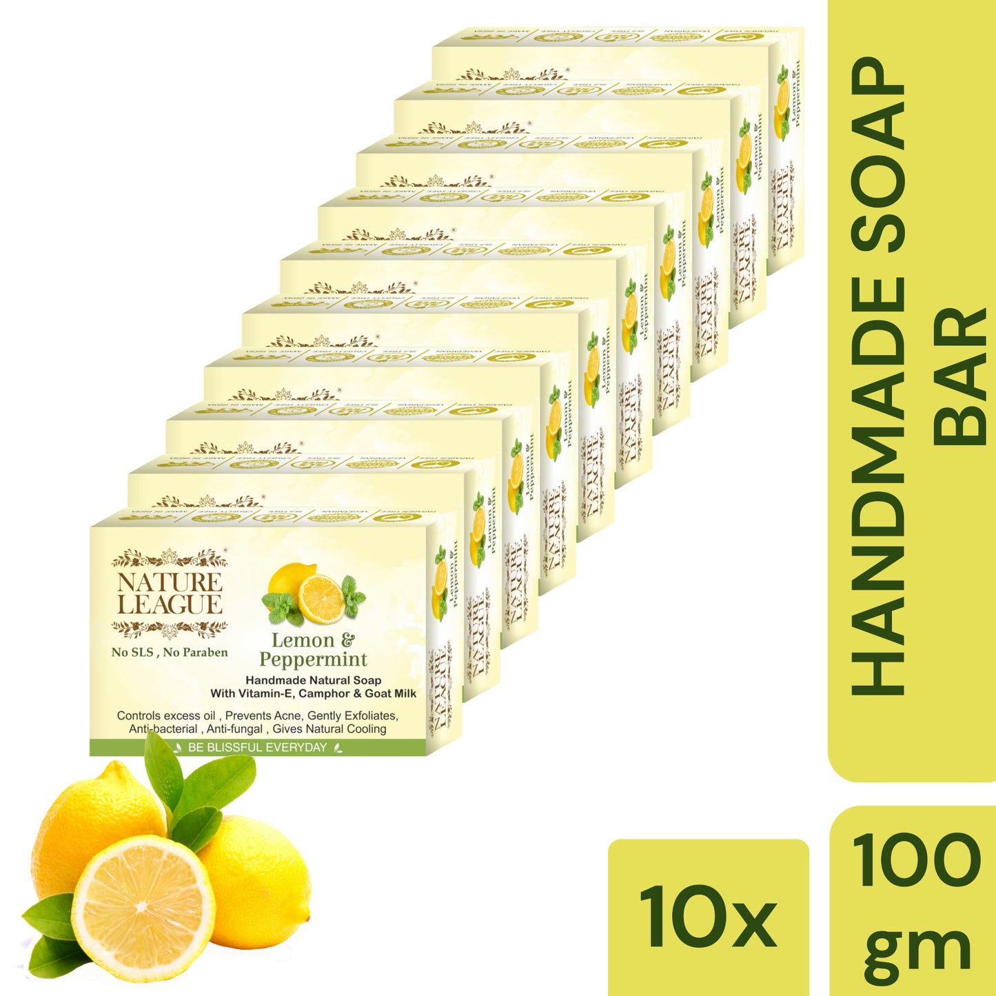 LEMON & PEPPERMINT Natural Skin Nourishing Handmade Soap