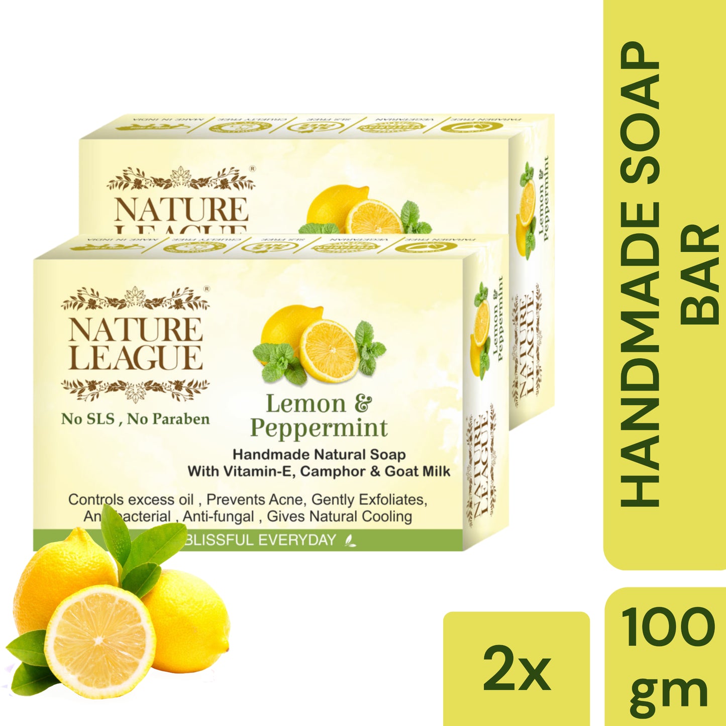 LEMON & PEPPERMINT Natural Skin Nourishing Handmade Soap