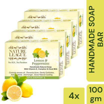 LEMON & PEPPERMINT Natural Skin Nourishing Handmade Soap