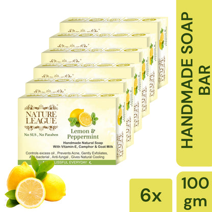 LEMON & PEPPERMINT Natural Skin Nourishing Handmade Soap