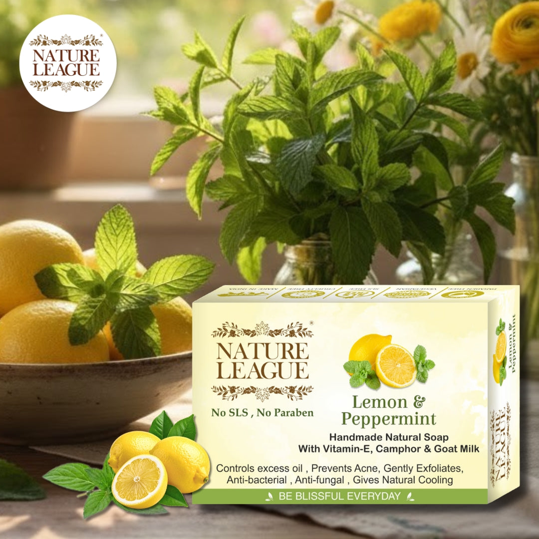 LEMON & PEPPERMINT Natural Skin Nourishing Handmade Soap