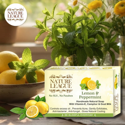 LEMON & PEPPERMINT Natural Skin Nourishing Handmade Soap