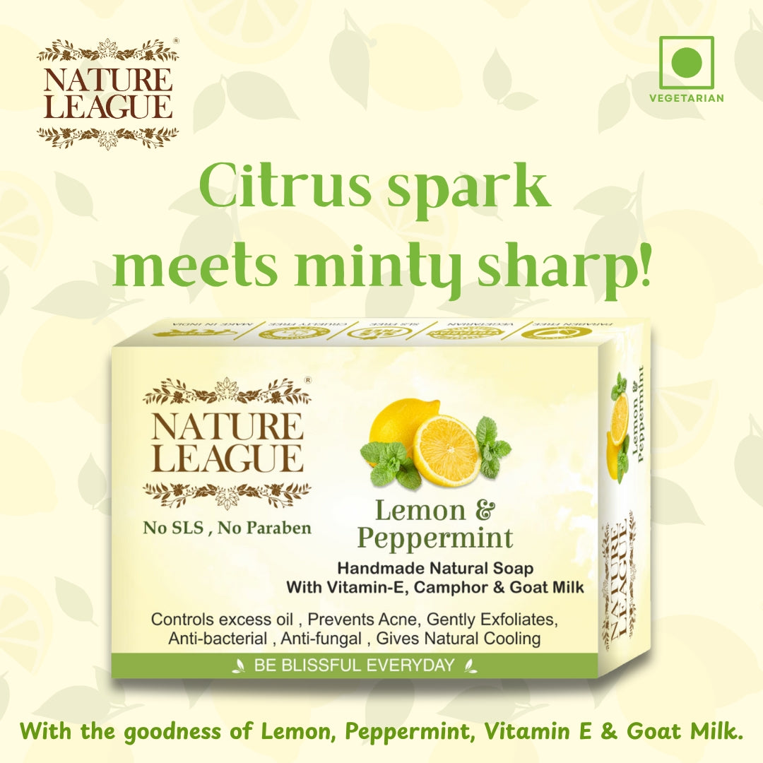 LEMON & PEPPERMINT Natural Skin Nourishing Handmade Soap