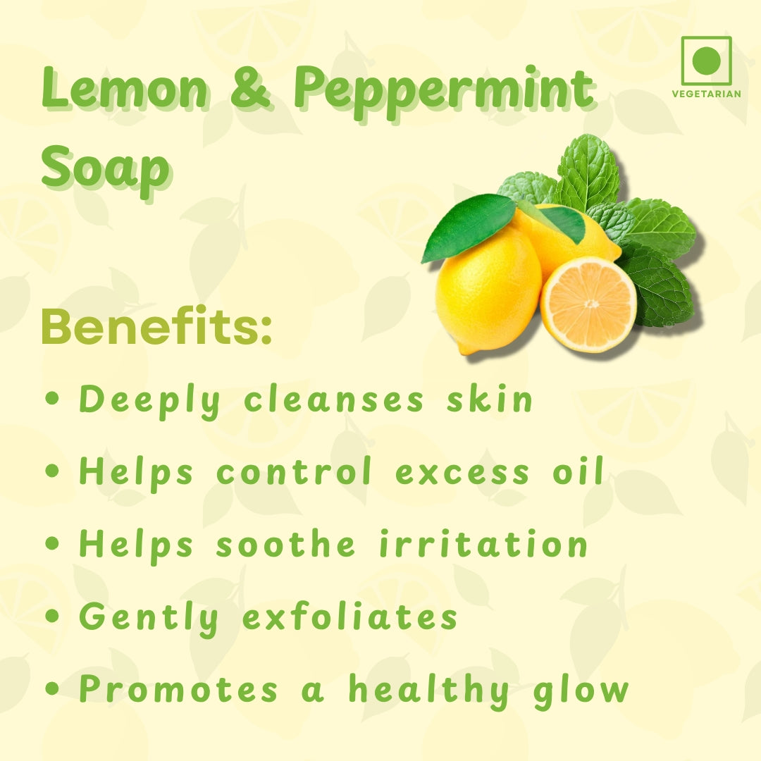 LEMON & PEPPERMINT Natural Skin Nourishing Handmade Soap