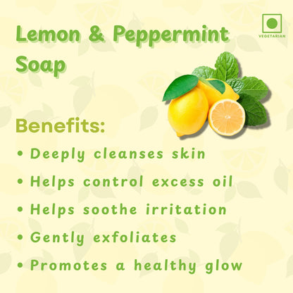 LEMON & PEPPERMINT Natural Skin Nourishing Handmade Soap