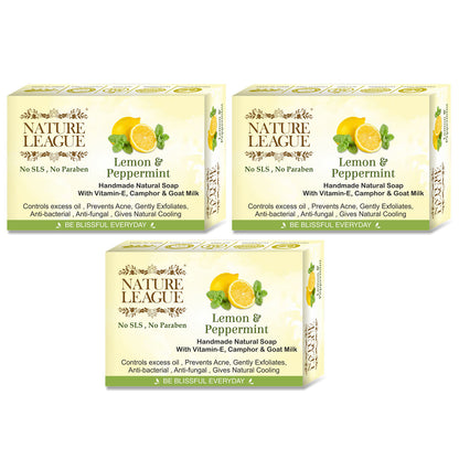 LEMON & PEPPERMINT Natural Skin Nourishing Handmade Soap