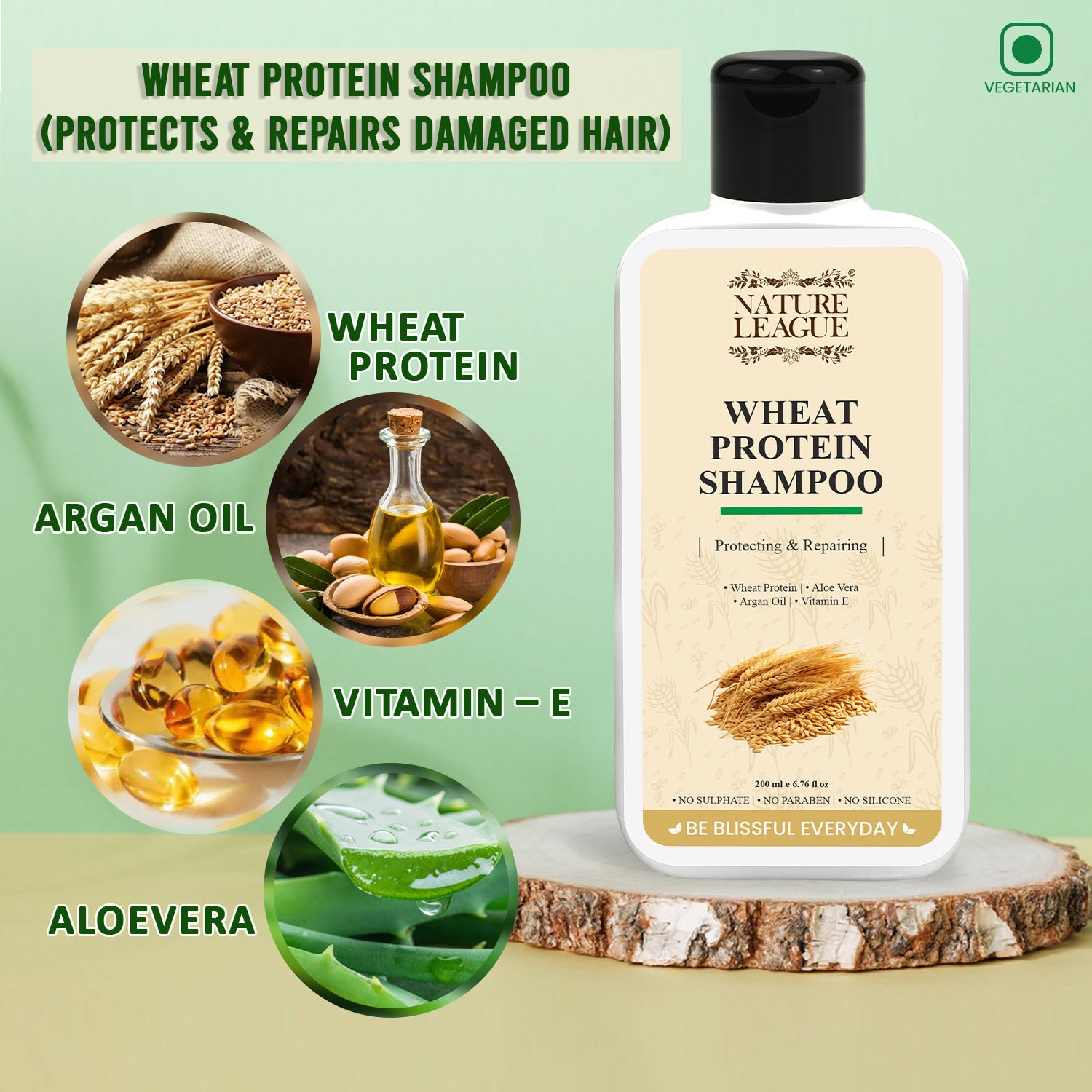 WHEAT PROTEIN, Protecting & Damage Repairing Shampoo