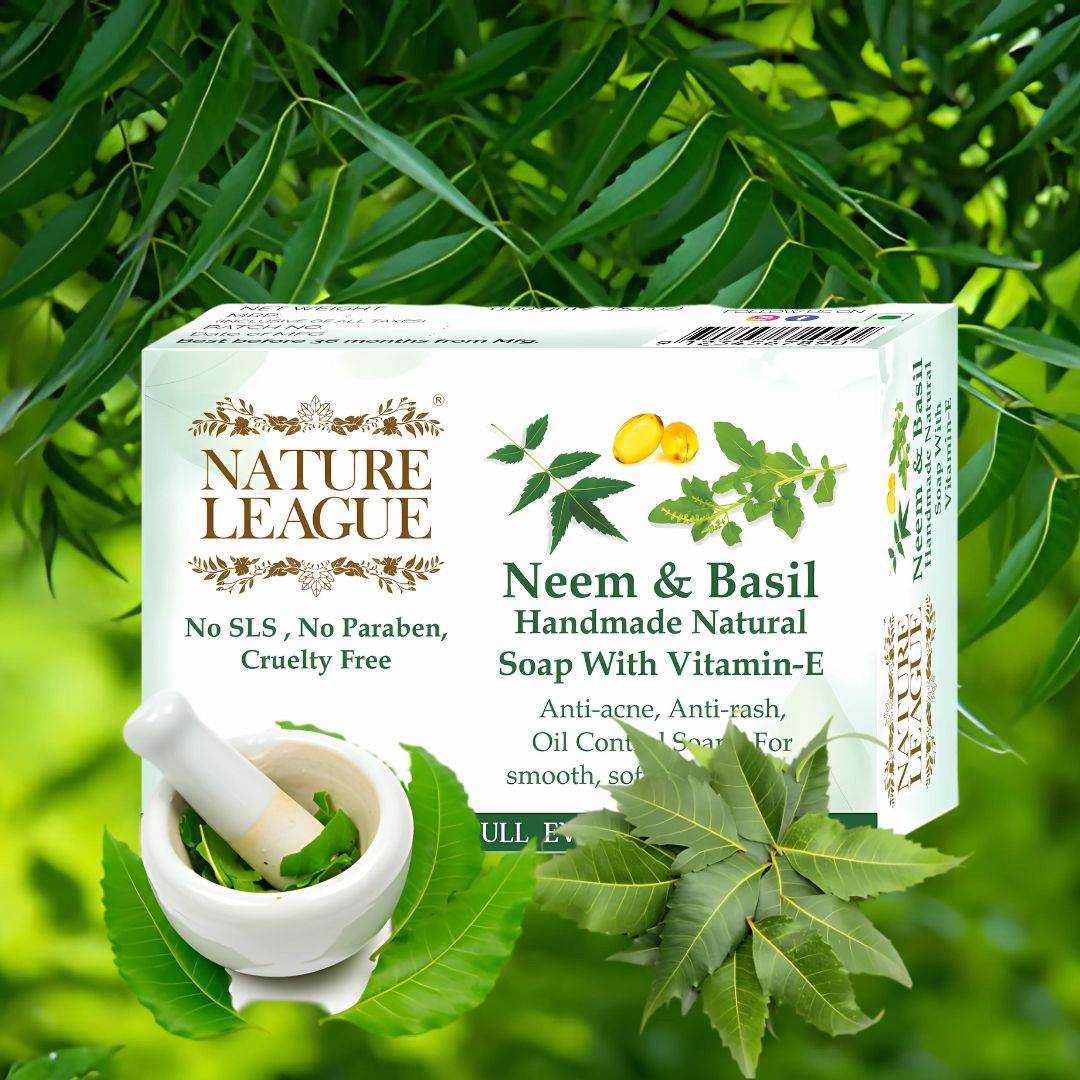 NEEM & BASIL Natural Skin Nourishing Handmade Soap