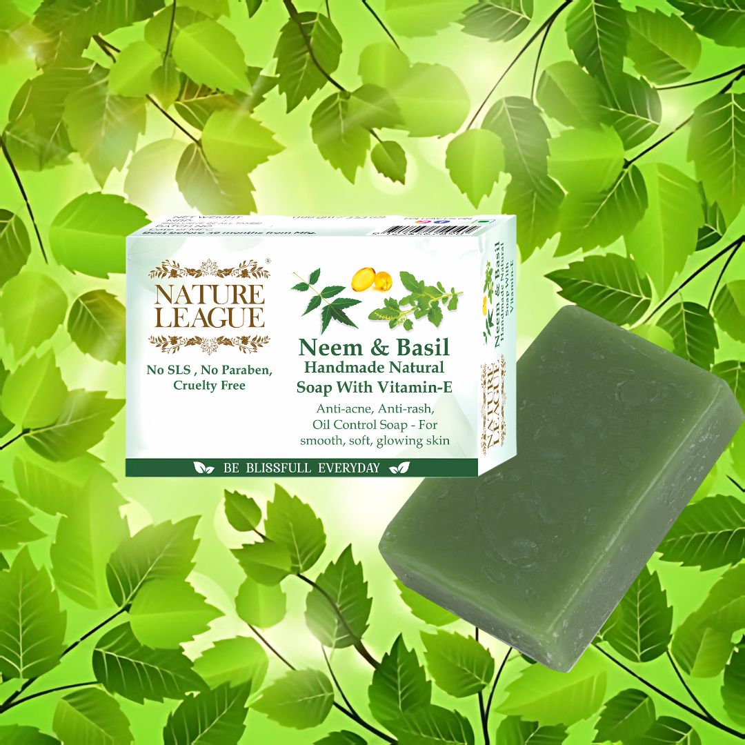 NEEM & BASIL Natural Skin Nourishing Handmade Soap