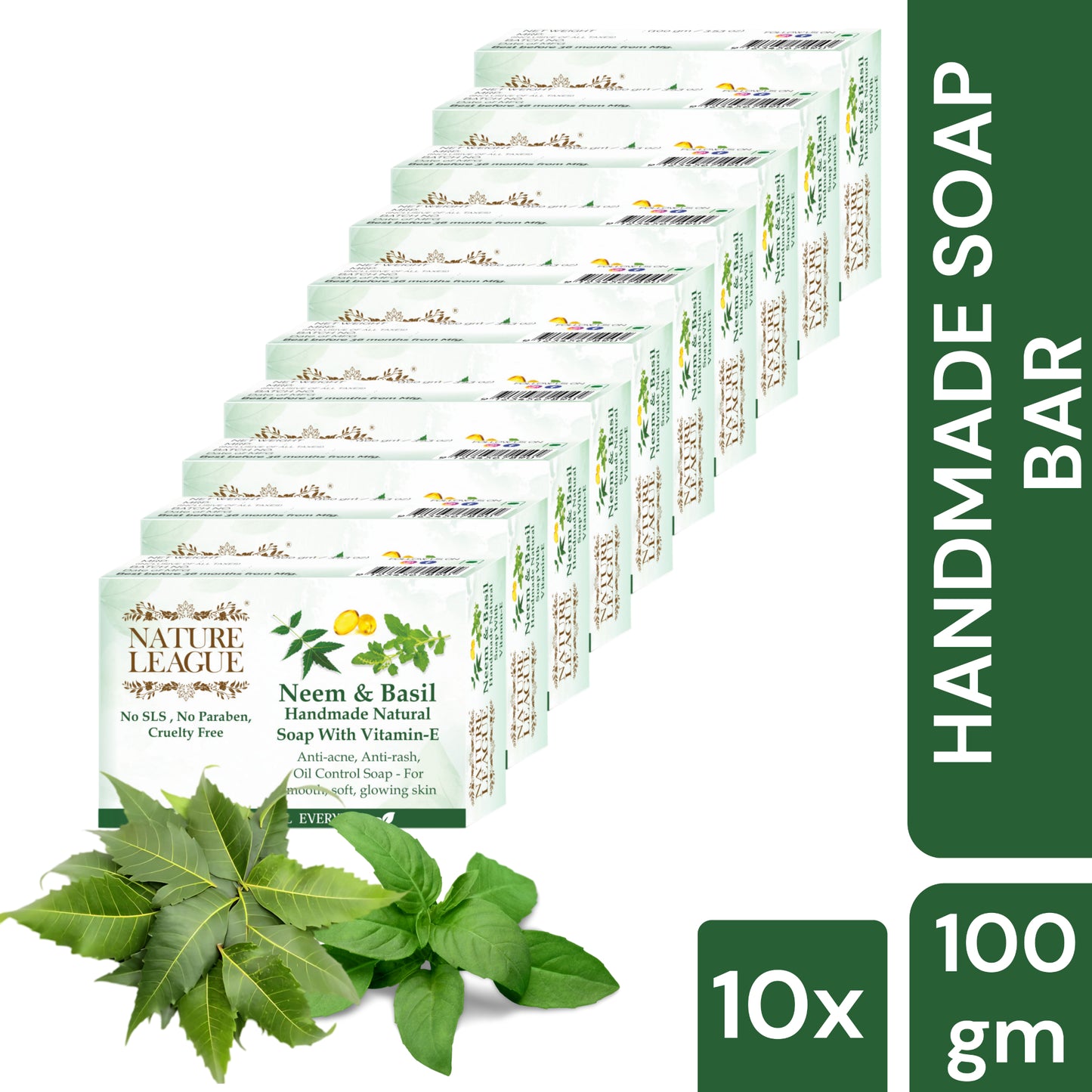 NEEM & BASIL Natural Skin Nourishing Handmade Soap