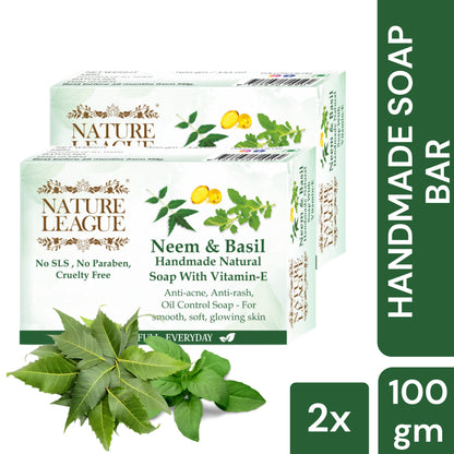 NEEM & BASIL Natural Skin Nourishing Handmade Soap