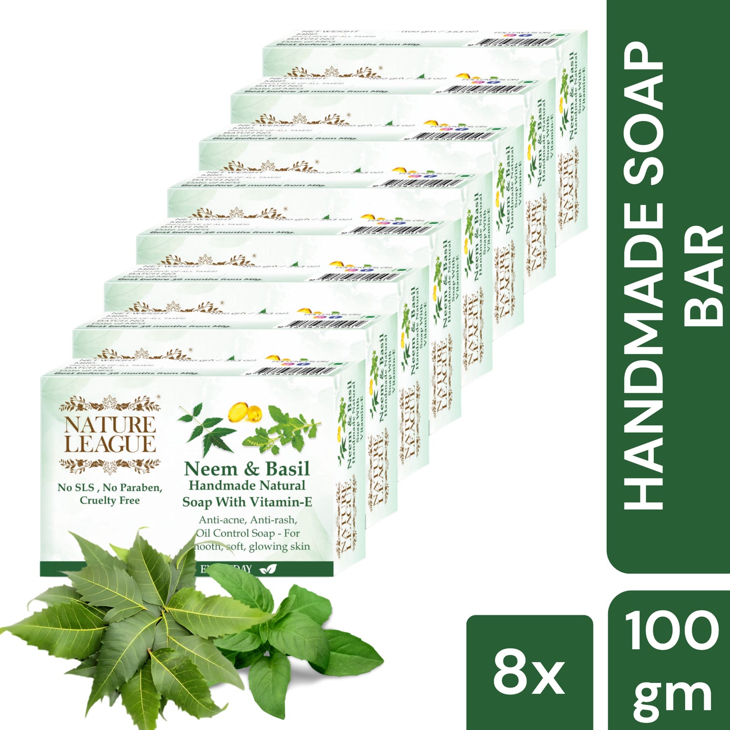 NEEM & BASIL Natural Skin Nourishing Handmade Soap