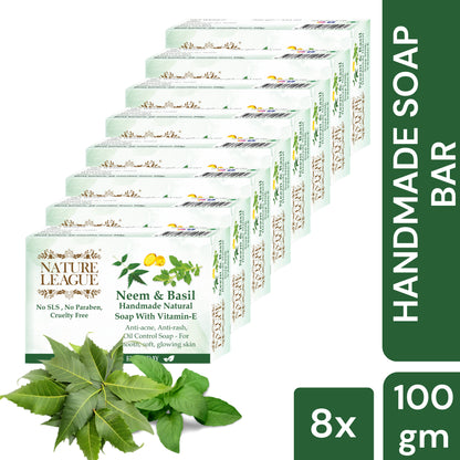 NEEM & BASIL Natural Skin Nourishing Handmade Soap