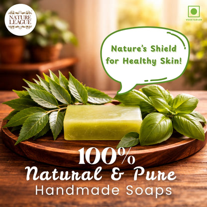 NEEM & BASIL Natural Skin Nourishing Handmade Soap