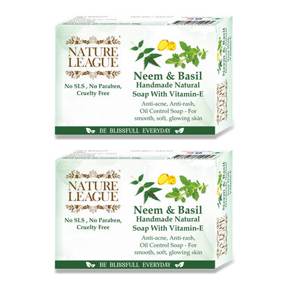 NEEM & BASIL Natural Skin Nourishing Handmade Soap